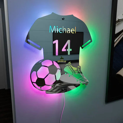 LumiGoal | Personalised LED Football Mirror Lamp